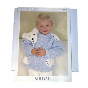 Sirdar Snowflake Knitting Pattern Polar Bear Hug Sweater For Toddlers #4087